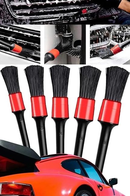 Oto Araç Detaylı Temizlik Fırça Seti 5'li Oto Araba Yıkama Klima Temizleme Fırça Takımı