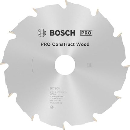 Professional Accessories dairesel testere bıçağı 190 mm, 12 diş, Construct Wood