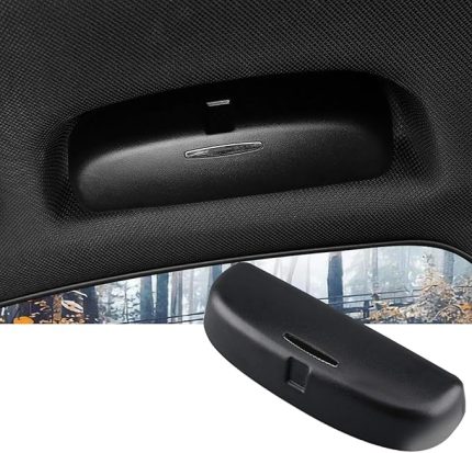 Otomobil güneş gözlüğü tutucu, BMW 1 serisi 3 serisi, 5 serisi, 7 serisi X1 X3 X5 X7 için gözlük kılıfı, gözlük kılıfı, araç içi (siyah)