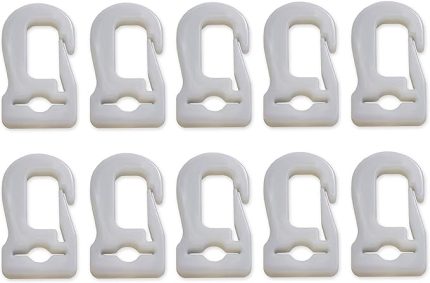 10 adet karabina kanca, bayrak kancası, plastik karabina, bayrak direği için, plastik karabina (10)