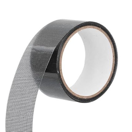 Sineklik Tülü Tamir Bandı Yırtık Kopmuş Delik Fiber Tül Yapıştırma Siyah 48 mm x 2 Metre