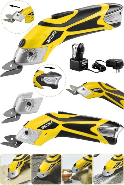 Alman Profesyonel 18 V Şarjli Çelik Dişli Çift Akülü Kumaş Kesme Deri Kağıt Makasi Çok Amaçlı Makas, STN-18-V-KUMAS-MAKASI