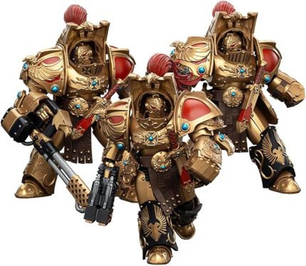 Warhammer The Horus Heresy Legio Custodes Aquilon Terminator Squad 3 paket 1/18 Zarif Tasarımlı Aksiyon Figürü, Hayranlar ve Koleksiyonerler için Hediyeler