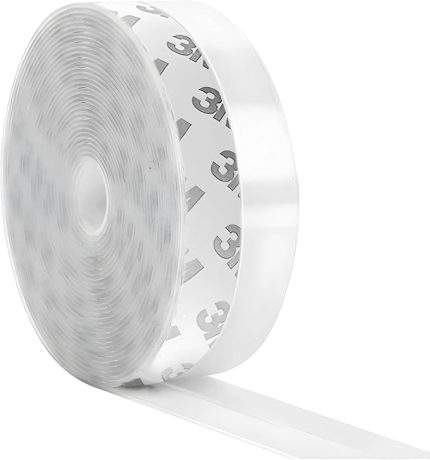 5 Metre Şeffaf Silikon İzolasyon Bandı | Kendinden Yapışkanlı Fitil | Kapı Altı, Cam, Pencere, Duşakabin için | Rüzgar, Toz, Soğuk ve Ses Yalıtım Şeridi