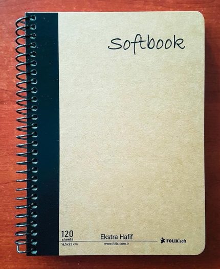 Hafif Sert Kapak Spiralli Defter 16,5x23cm 120 yp. ÇİZGİLİ