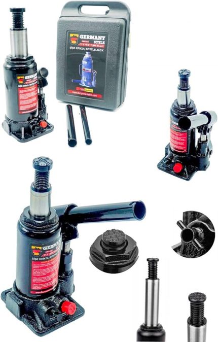 Germany Style Titanium Pro Black 5 Ton Hidrolik Araba Karavan Oto Şişe Kriko