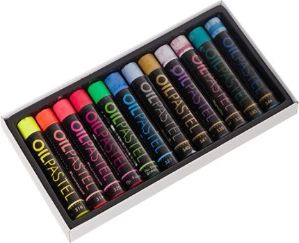 MOP-12 Metalik Fosforlu Kutu Pastel Boya 12 Renk