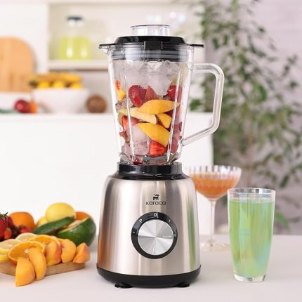 INOX 1.5 LT CAM HAZNELİ INOX SMOOTHIE BLENDER; ile buz gibi smoothilerden , pratik kahvaltılara, bebek mamalarından pürelere dilediğiniz lezzetleri kolaylıkla hazırlayabilirsiniz. Buz Kırma Özelliği Buz kırma özelliği ile smoothie, milkshake, sebze suları gibi içecekleri, kolayca hazırlama imkânı sunar. 1,5 lt Geniş Cam Haznesi 1,5 lt geniş cam haznesi ile tek seferde büyük ölçekli karışımlar hazırlayabilirsiniz. 1000 Watt Güçlü Motor Güçlü motoru ile yemeklerinizin olmazsa olmazı sosları, bebek mamalarını ve püreleri de pratik bir şekilde çabucak hazırlayabilirsiniz. Pulse Özelliği ve 2 Kademeli Hız Ayarı Maksimum güçte çalışan Pulse özelliği ve 2 kademeli hız ayarı ile içecekleri saniyeler içinde tam kıvamında hazırlar. 6 Paslanmaz Çelik Bıçak Ergonomik tasarımı ve keskin 6 paslanmaz bıçağı ile uzun ömürlü kullanım sağlar. Kaydırmaz Ayaklar Kaydırmaz ayakları sayesinde tezgahınızda sabitleyerek güvenle kullanabilirsiniz