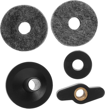 1set Davul Zil Donanımı, Zil Standı Için Davulcular Için Set Bakımı Plastik Zil Standı Kollu Davul Seti Aksesuarları Için Keçe Halkaları