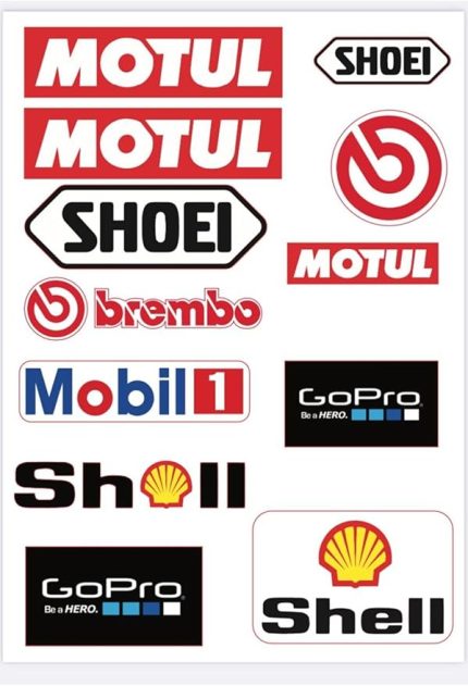 Motosiklet Sponsor Sticker Grenaj Kask Vb. Kaplama Sticker Etiket Md:19