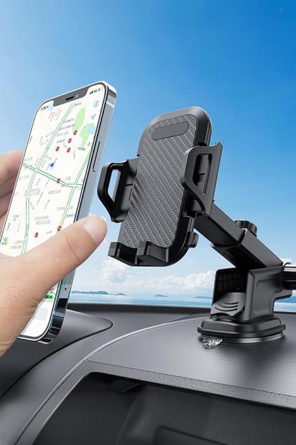 Universal Araç İçi Akrobat Telefon Tutucu Oto Teleskopik Hareketli Vantuzlu Araba Tutacağı 1450