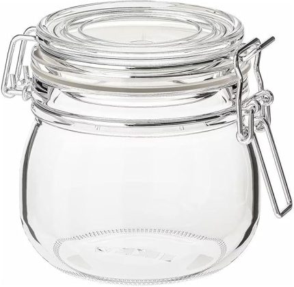 KORKEN Kapaklı Kavanoz, 0,5 l (Şeffaf Cam)