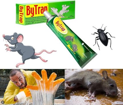 ByTrab Fare Haşere Böcek Tuzağı Kapanı Yakalama Yapışkanı Tüpü Zehirsiz 75 ml