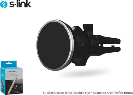 SL-AT26 Universal Ayarlanabilir Siyah PRM Mıknatıslı Araç Telefon Tutucu