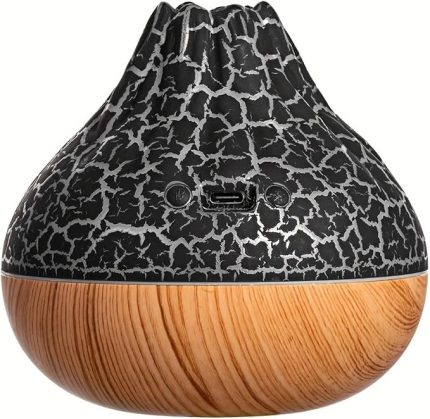 Santorini Ultrasonik Hava Nemlendirici 7 Renk LED Işıklı Aromaterapi Buhar Makinesi Volkan Tasarım