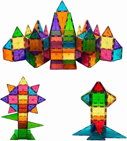 Yapı Blokları – Çocuklar Için Renkli 3 Boyutlu 36 Parça Manyetik Mıknatıslı Karo Oyun Seti