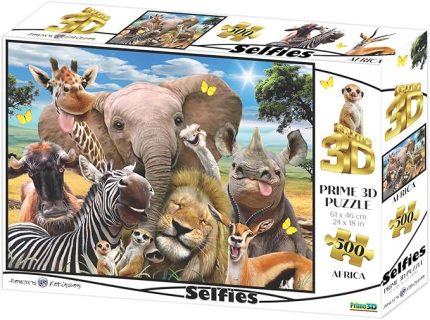 Prime 3D - Afrika Selfie - 500 Parça Yetişkin Puzzle