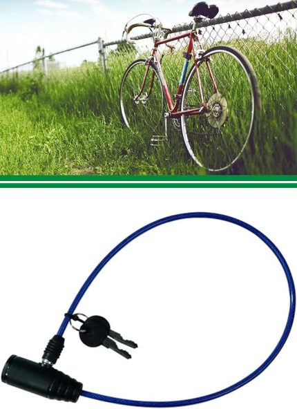 Motor Kilidi Anahtarlı Çelik Halatlı Kilit 65 Cm 1410