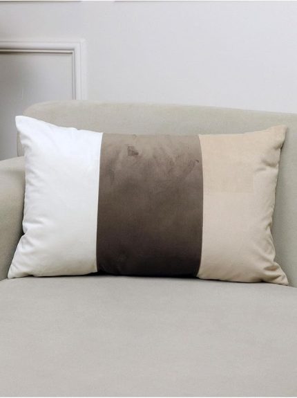 Home Üç Renk Kadife 35x55 Dikdörtgen Kırlent Kılıfı 35 x 55
