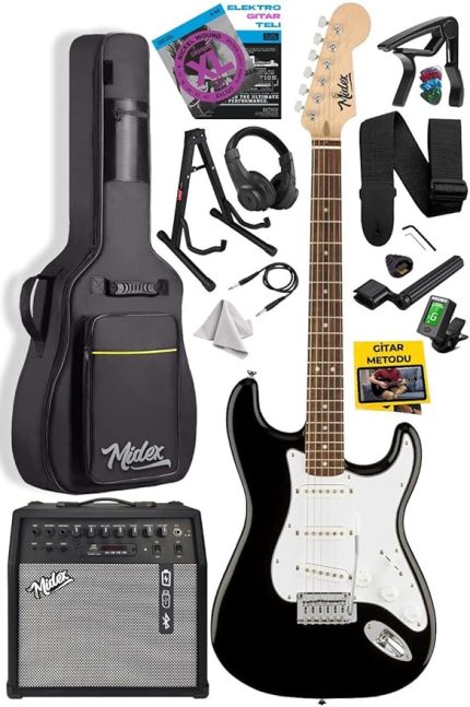 RPH-30WB-50AMP Gül Klavye SSS 50W Amfili Elektro Gitar Seti