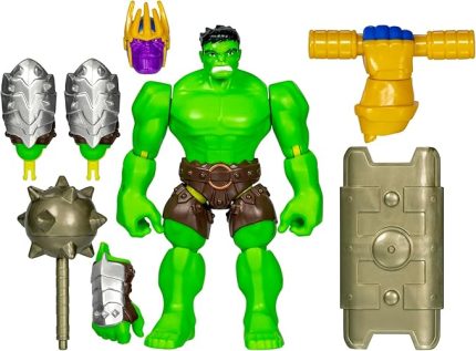 MixMashers Marvel Hulk kişiselleştirilebilir Deluxe Mix and Match aksiyon figürü ve aksesuarları