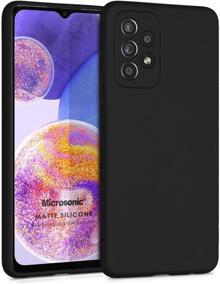 Matte Silicone Samsung Galaxy A23 için Kılıf Siyah [Galaxy A23 ile Uyumlu Kılıf - Siyah]