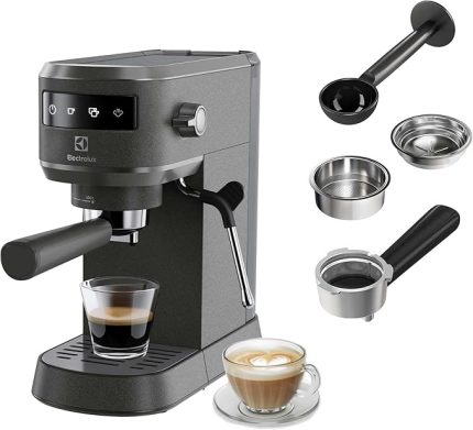 E6EC1-6BST Explorer 6 Espresso Cappuccino Makinesi, Isı Kontrol Teknolojisi, Çıkarılabilir Damlatma Tepsisi, Süt Köpürtücü, 1250-1450 W