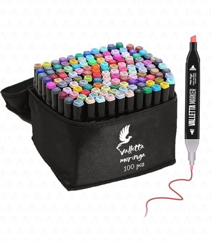 Moringa 100'lü Çift Taraflı Art Marker Keçeli Kalem Seti Çantalı