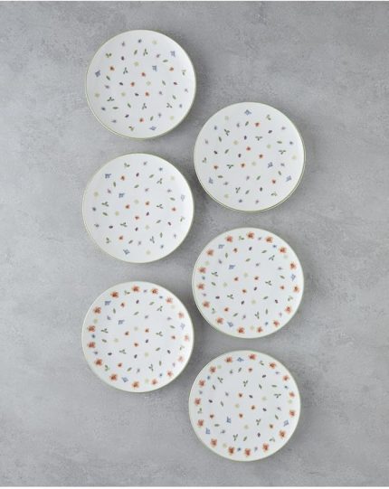 Home Lilyum Porselen 6'Lı Pasta Seti 21 Cm Renkli