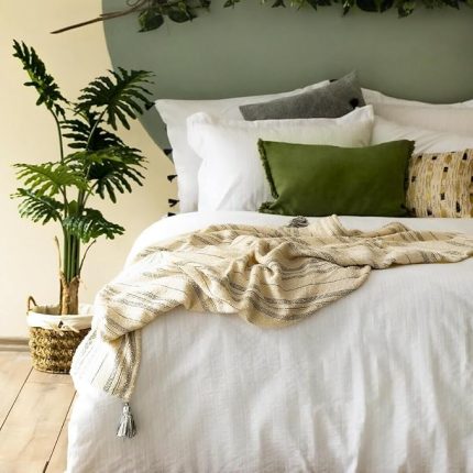 MAISON Arno Nevresim King Size, Beyaz, 240x220 cm