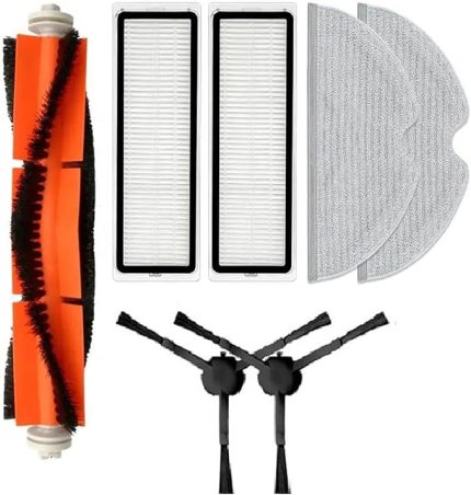 Vacuum Mop 2 c,1c 2 in 1-Mop Pro 2+3D (DİKKAT: KAMERALI-PLUS GLOBAL)-(stytj01zhm-stytj02zhm-stytj03zhm) Uyumlu Robot Supürge Hepa Filtre,Fırça,Mop Paspas 7'li Set