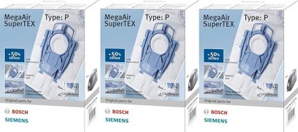 Bosch VZ41AFP 3 x 4 elektrikli süpürge torbası SuperTEX Tip P MegaAir BBZ41FP yeni