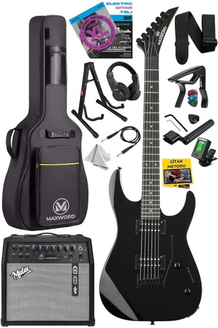 Grade-50AMP Black Rosewood Yüksek Kalite 50W Amfili Elektro Gitar