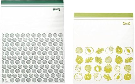 Plastik torba Istad, 30 adet paket, şunlardan oluşur: 15 torba 6 l (28,5 x 41 cm) ve 15 torba 4,5 l (27 x 34 cm), tekrar kullanılabilir, çünkü tekrar kapatılabilir