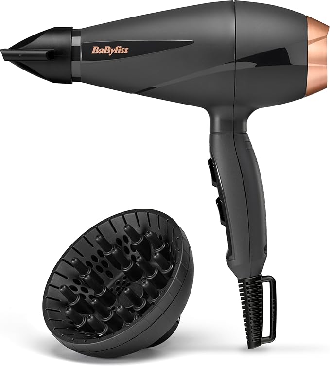 Saç Kurutma Makinesi Smooth Pro, 2100W İtalyan AC Motor, Difüzör ve Yoğunlaştırıcı Başlık, 6709DE