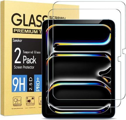 2-Paket Ekran Koruyucu Temperli Cam iPad Pro 11 Inç M4 (2024),9H Sertlik,Çizilmez,HD Şeffaf,Temperli Cam Filmi iPad Pro 11" M4 2024