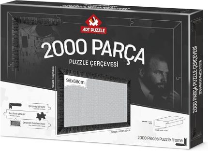 Puzzle Siyah 2000 Parça Demonte Puzzle Çerçevesi