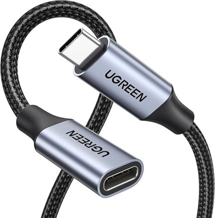 Gen2 100 W Thunderbolt 3 Type-C to Type-C Örgülü Uzatma Kablosu 1 Metre