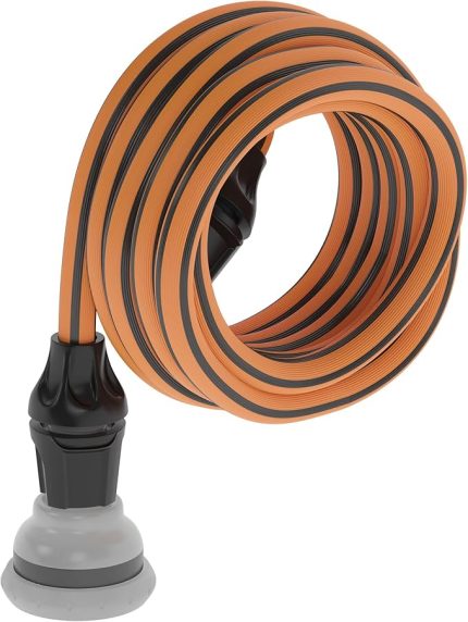 Uzatılabilir Hortum Seti, 1/2"-5.15 Mt Uzar Başlangış, Askılı Ve Duşlu Sulama Başlıklı, Polipropilen (PP) Malzemeli, Turuncu, 15 Metre, 1 Adet, Bahçe, Hardware Bileşenleri