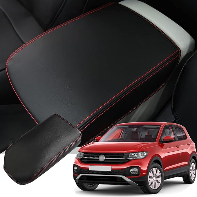 VW T-Cross 2018-2024 ile uyumlu orta kol dayanağı kılıfı, orta konsol, kolçak kılıfı, kolçaklar kılıfı, T Cross orta konsol, kolçak, kutu, orta kol dayanağı kılıfı, T Cross aksesuarı