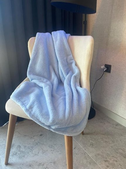 Wellsoft Tek Kişilik Battaniye Sıcak Battaniye Tv Dekor Battaniyesi 100x170 (Mavi/Tek Kişilik)
