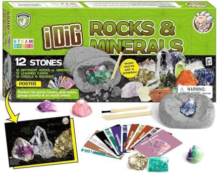 Daz Mineraller Taşlar Çocuklar için Kazı Kiti Mineraloji Oyuncaklar Parti Braben Kiti Arkeoloji