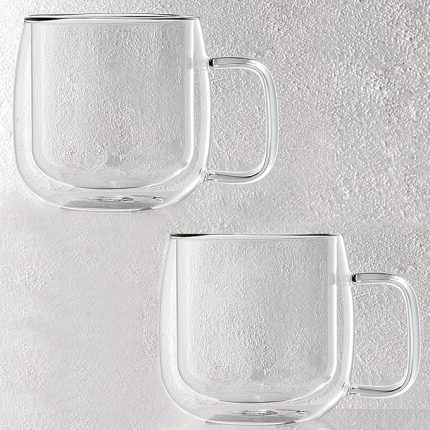 Glory Double Wall Çift Çidarlı Kulplu 2'li Bardak 350 ml