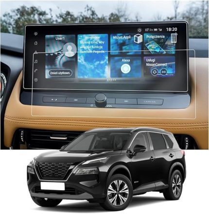 X Trail ile uyumlu 2022-2024 12.3 inç Audio Multimedya MAT Görünüm Ekran Koruyucu Nano Cam MAT
