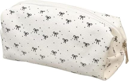 Kutusu - Kalemlik Organizatörü | Fiyonk Desenli Estetik Okul Seyahat El Sanatları Sınıf Kız Çocuk Çantası