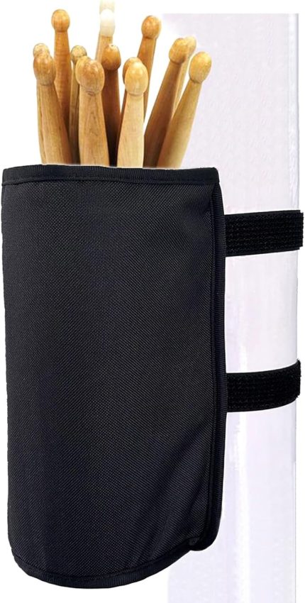 Baget tutucu davul çubukları naylon tutucu yüksek kapasiteli çanta baget fırçalar tokmaklar ile iki kanca ve halka askıları ile davul kiti ve müzik standı takın