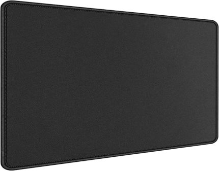 Classic Mouse Pad 90x40 - Büyük Boy Mousepad Kaymaz Taban Baskısız - Siyah Fare Altlığı Dikişli Kenar Baskısız Ofis Tipi Masa Koruyucu - Gaming Fare Klavye Altlığı (90x40)