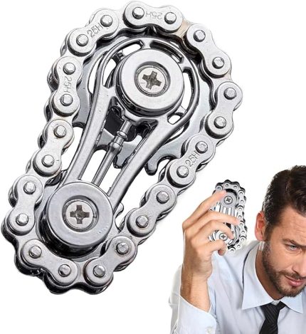 El Parmak Zinciri Çeviriciler,Dişli Zincir Stres Çarkı Oyuncağı | Duyusal Stres Aracı Sıkıntı Giderici Sınıf Ofis Ev Toplantı Seyahat için