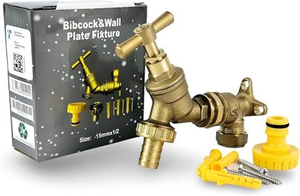 Musluğu 1/2 inç BSP Pirinç Duvar Plakası Armatürü BS1010-2