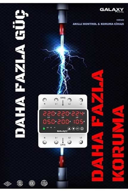 Energy D380 Profesyonel Trifaze Kontrol Cihazı Yüksek-Alçak Voltaj Akım Koruyucu (Konut İşyeri Fabrikalar)